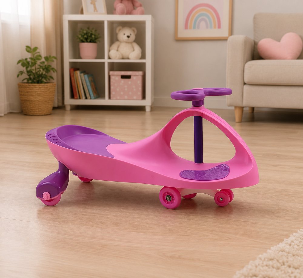 Carrinho Infantil Super Car Giratorio - Rosa — foto 1
