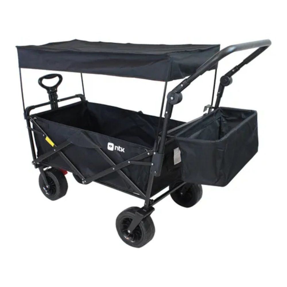 Carrinho Montclair Dobrável Preto para Transporte de Cargas até 80 kg com Estrutura Reforçada — foto 1