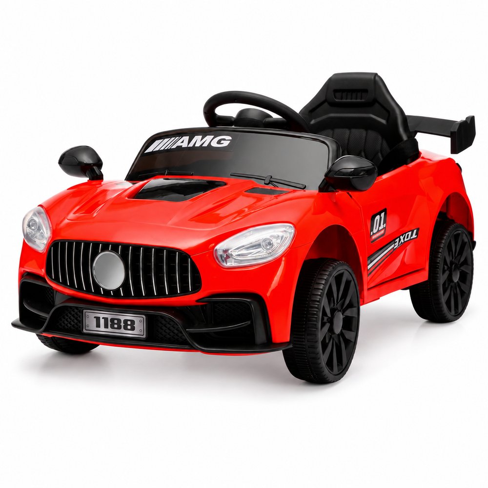 Carro Elétrico Infantil Power Ride Vermelho 6V com Controle Remoto, Faróis LED e Música — foto 1
