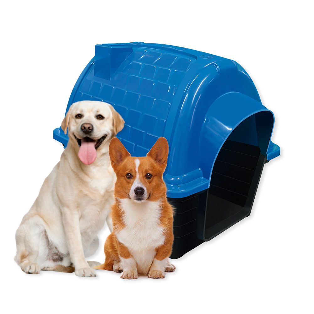 Casinha para Cachorro Furacão Pet Iglu N5 Azul 67cm com Ventilação — foto 1