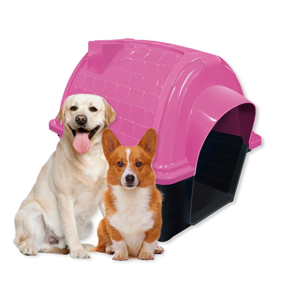 Casinha para Cachorro Furacão Pet Iglu N5 Rosa 67cm — foto 1