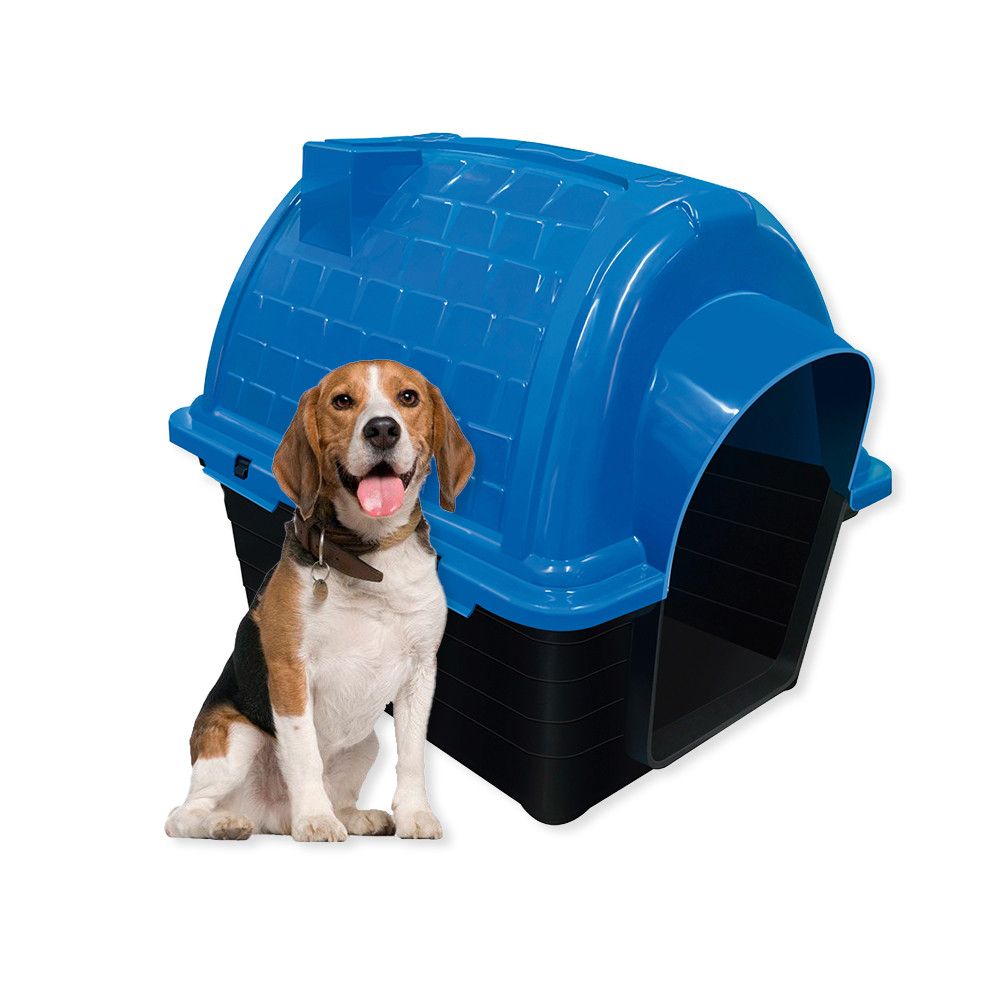 Casinha para Cachorro Furacão Pet Iglu N4 Azul 60 cm — foto 1