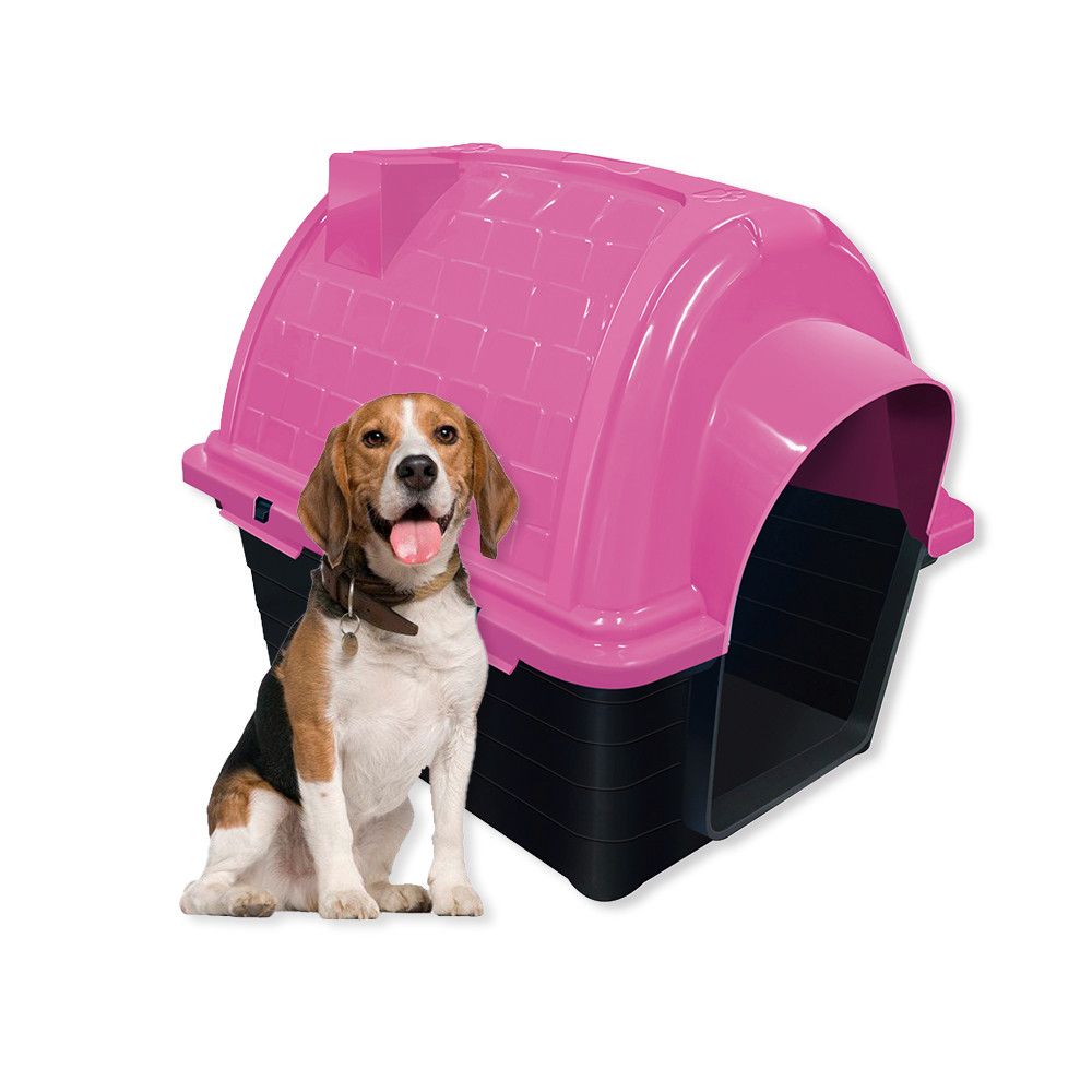 Casinha para Cachorro Furacão Pet Iglu N4 Rosa 60 cm — foto 1