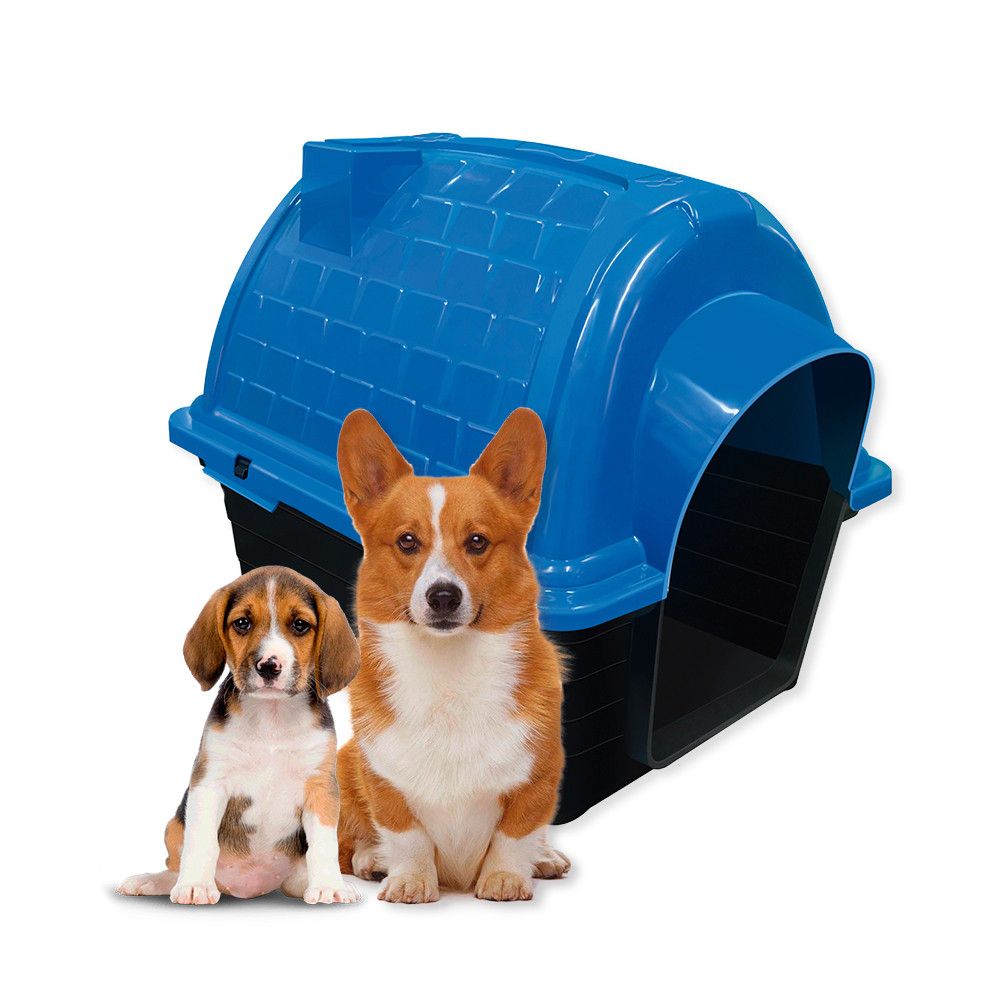 Casinha Pet Raças Pequenas e Médias N3 Iglu para Cachorro Azul — foto 1