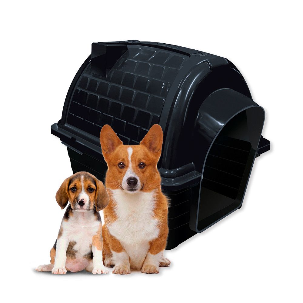 Casinha Pet Raças Pequenas e Médias N3 Iglu para Cachorro Preta — foto 1
