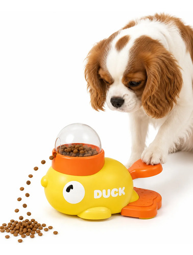 Comedouro Interativo Pato para Cães e Gatos com 3 Tampas