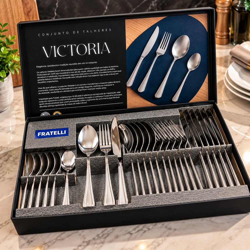 Conjunto de Talheres Victoria com 24 peças inox — foto 1