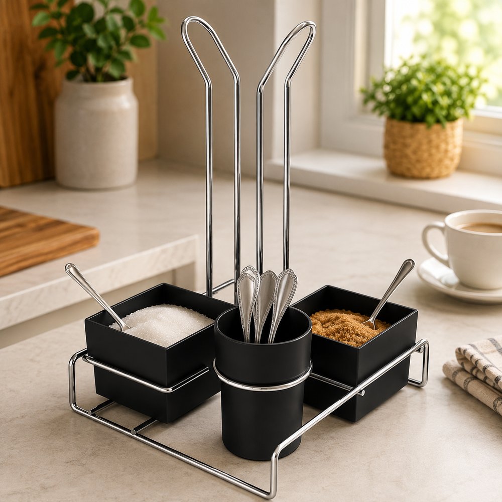 Conjunto Organizador Para Chá e Café com Porta Copos — foto 1