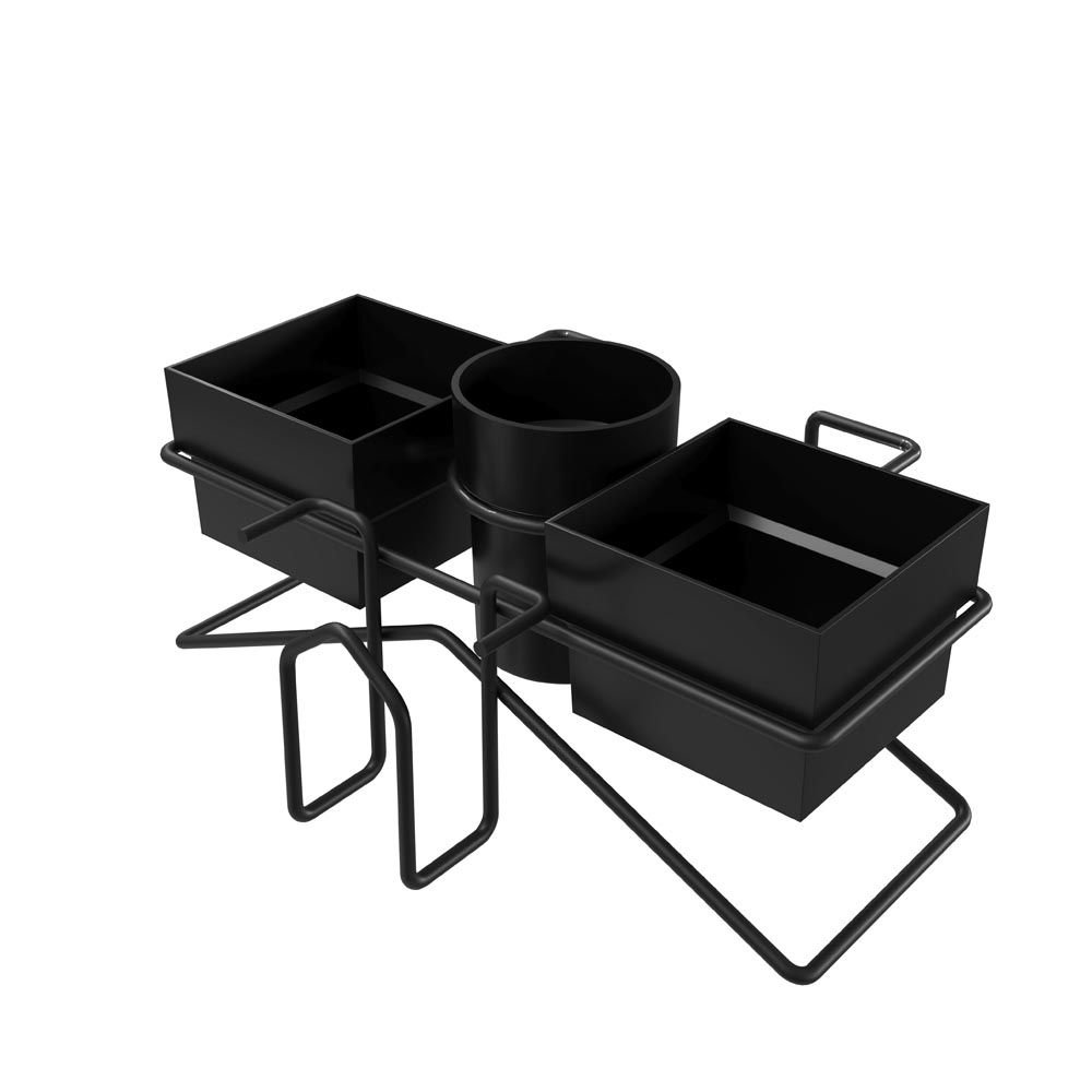 Conjunto Organizador Para Chá e Café com Porta Guardanapos - Preta