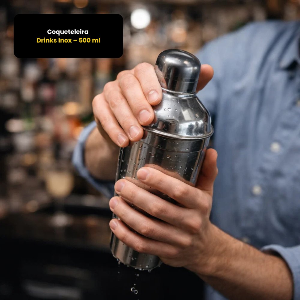 Coqueteleira Drinks Inox – 500 ml — foto 1
