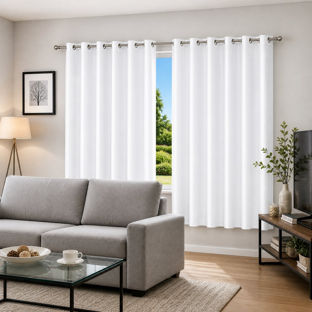 Cortina Black- out com ilhos 280m x 140m - Branca — foto 1