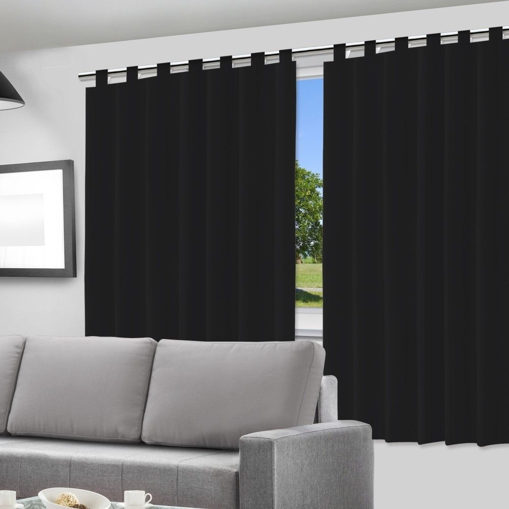 Cortina Blackout Vida Pratika Preta 200x140cm Alças — foto 1