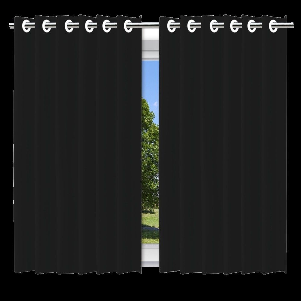 Cortina Blackout Preto com ilhos - 280x180cm — foto 1