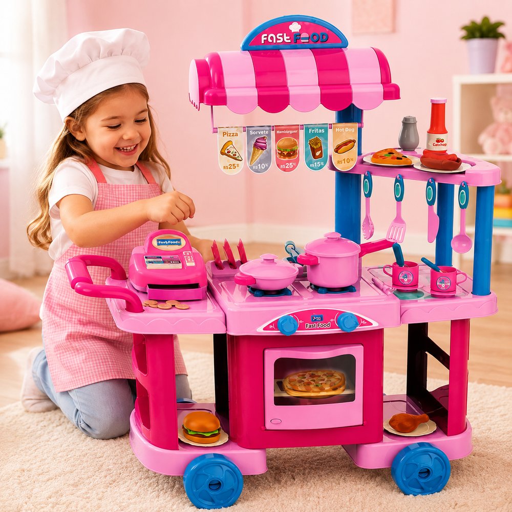 Cozinha Fast Food - Rosa