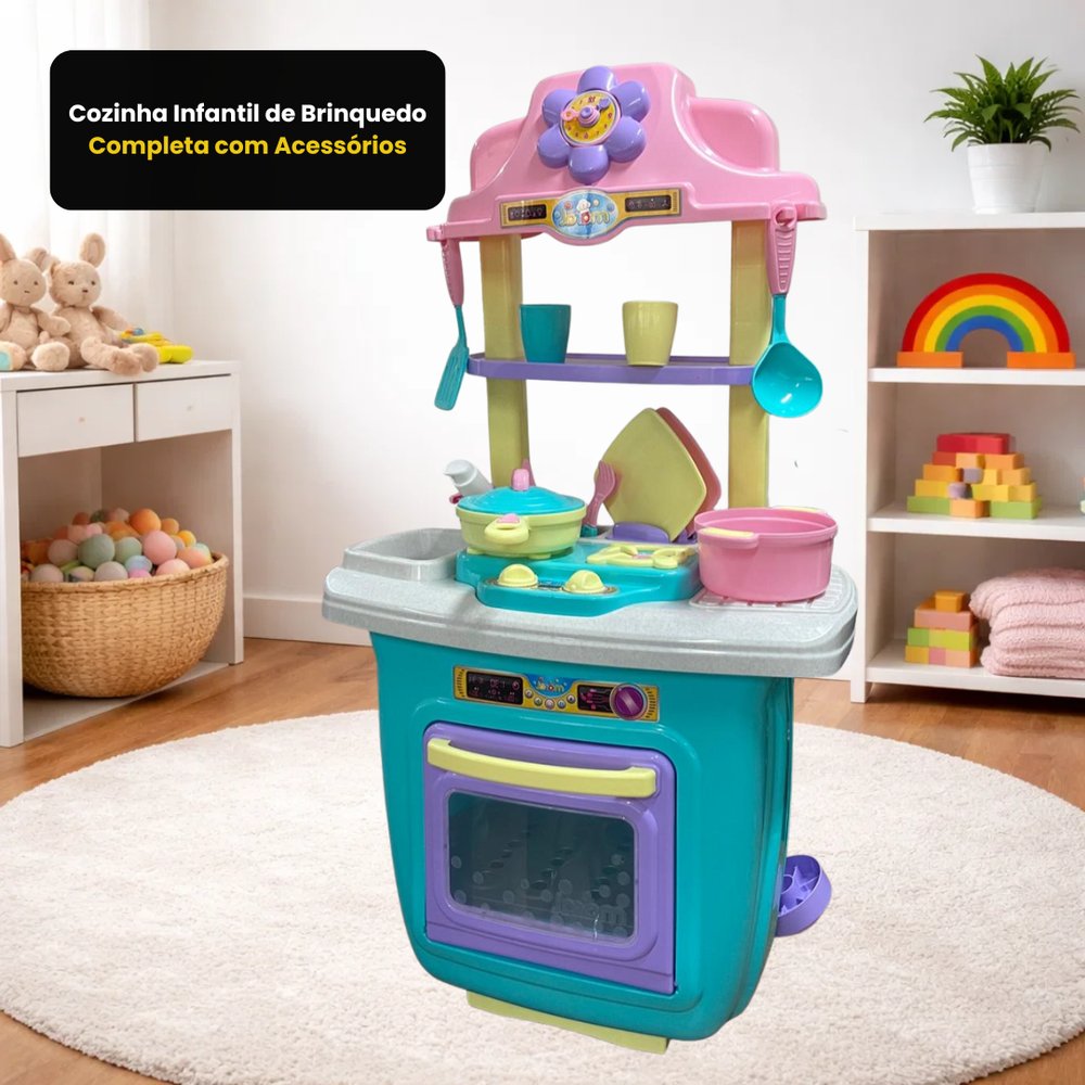 Cozinha Infantil de Brinquedo Completa com Acessórios — foto 1