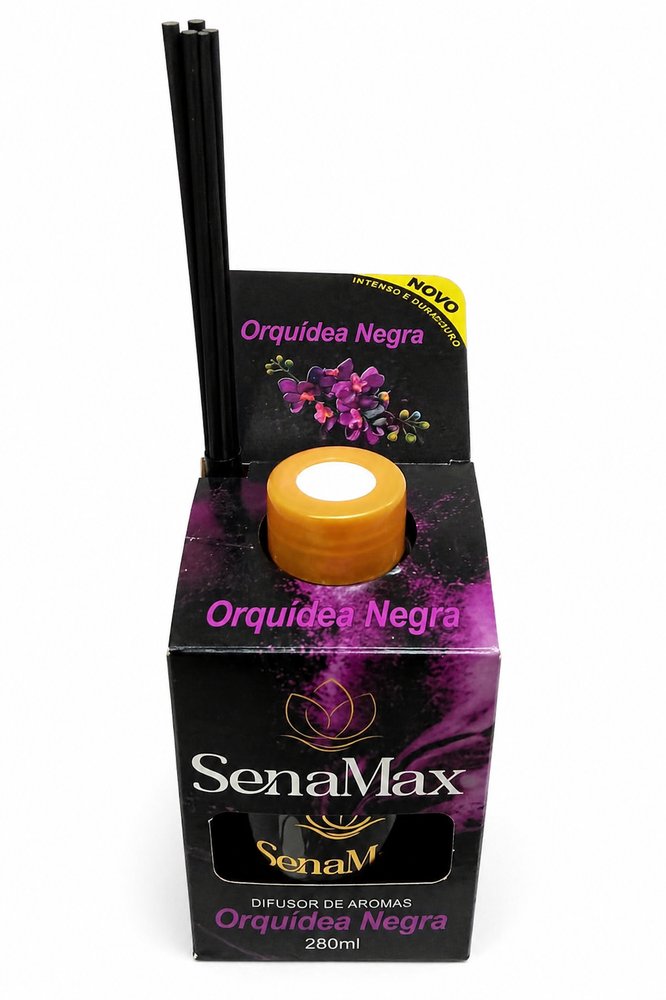 Difusor de Aromas Orquídea Negra 280ml Roxo com Varetas — foto 1