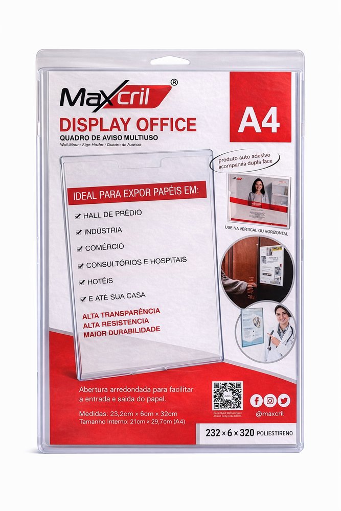 Display A4 Quadro Aviso Porta Documento Transparente — foto 1