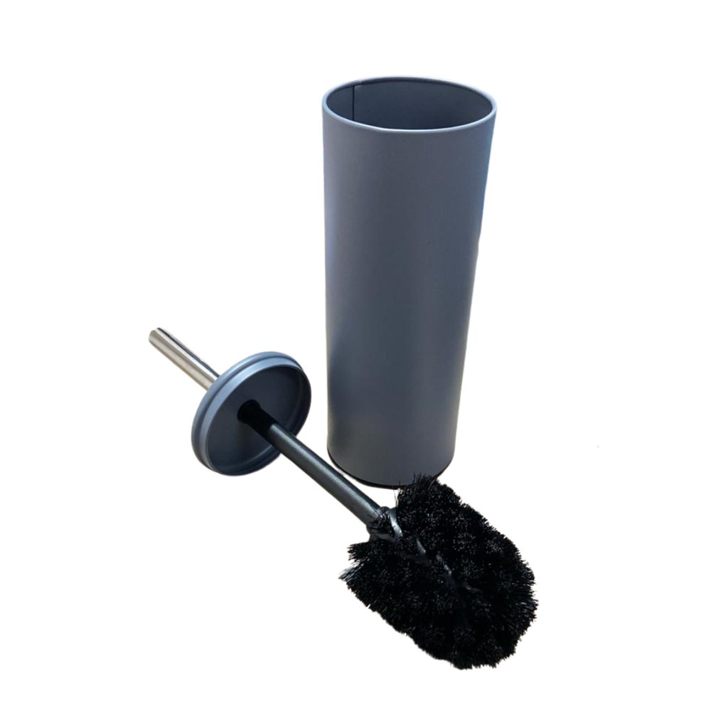 Escova Sanitária Matte com Suporte - Cinza — foto 1