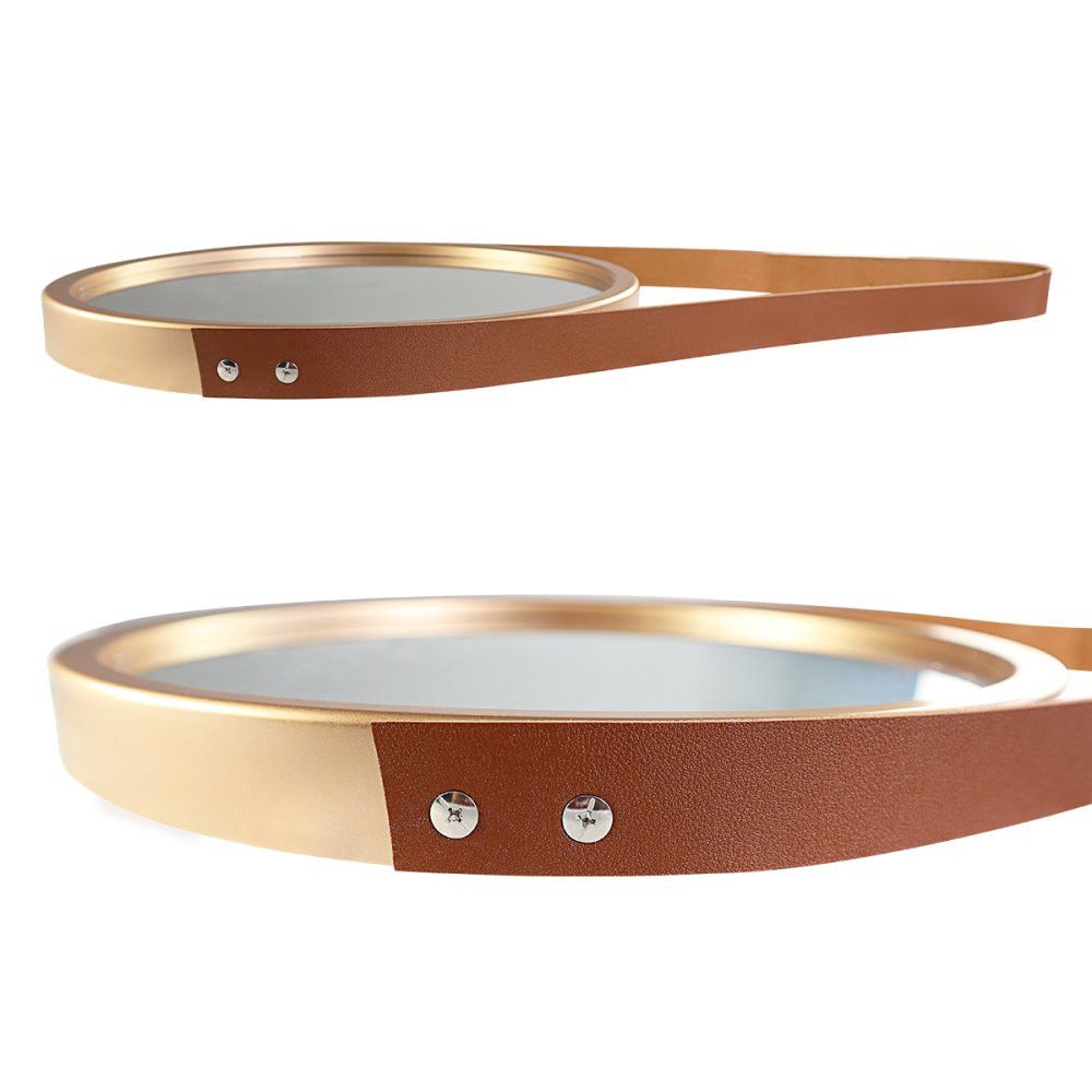 Espelho Decorativo Pequeno Redondo 45cm Rose Gold — foto 1
