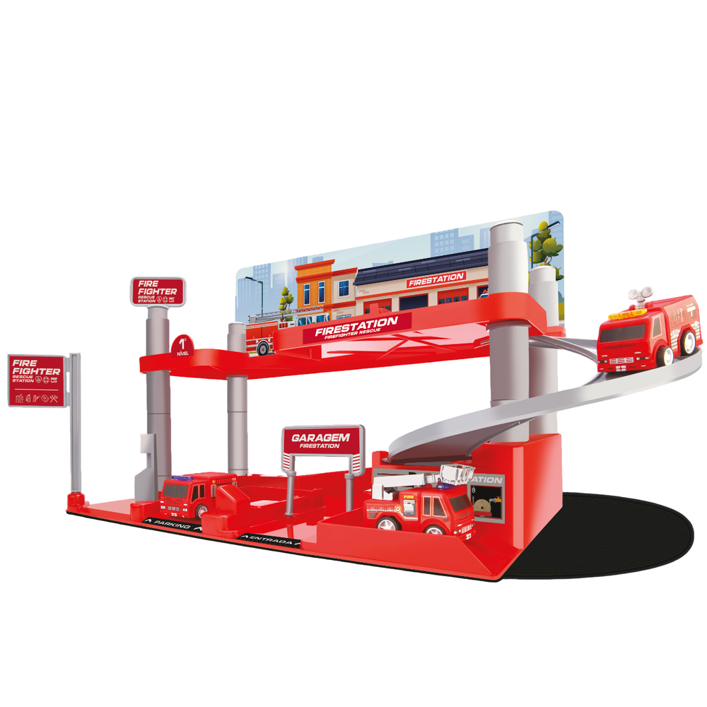 Estação de Bombeiros com 4 Caminhões e Acessórios — foto 1
