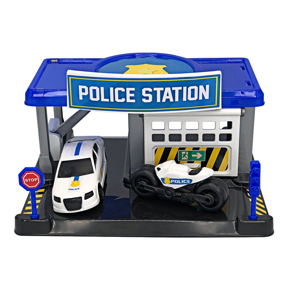 Estação de Policia de Brinquedo com Carro e Moto — foto 1