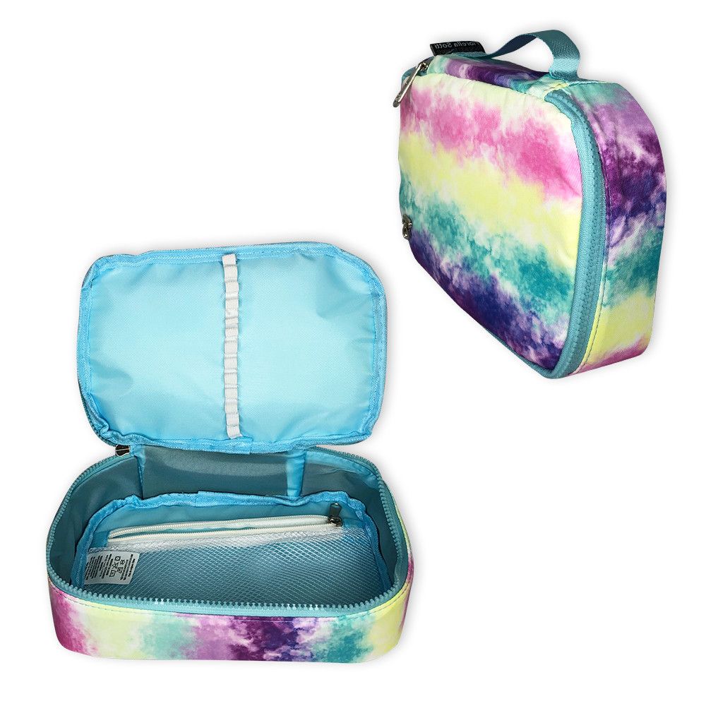 Estojo Escolar Grande Rocie Tie Dye Azul 2,5 Litros