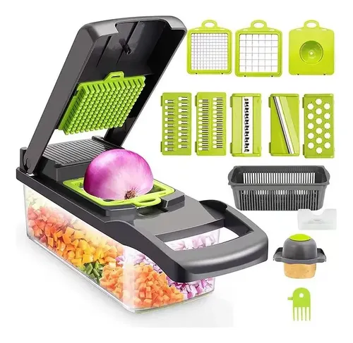 Fatiador Mandoline de Legumes com Recipiente e Cesto Escorredor