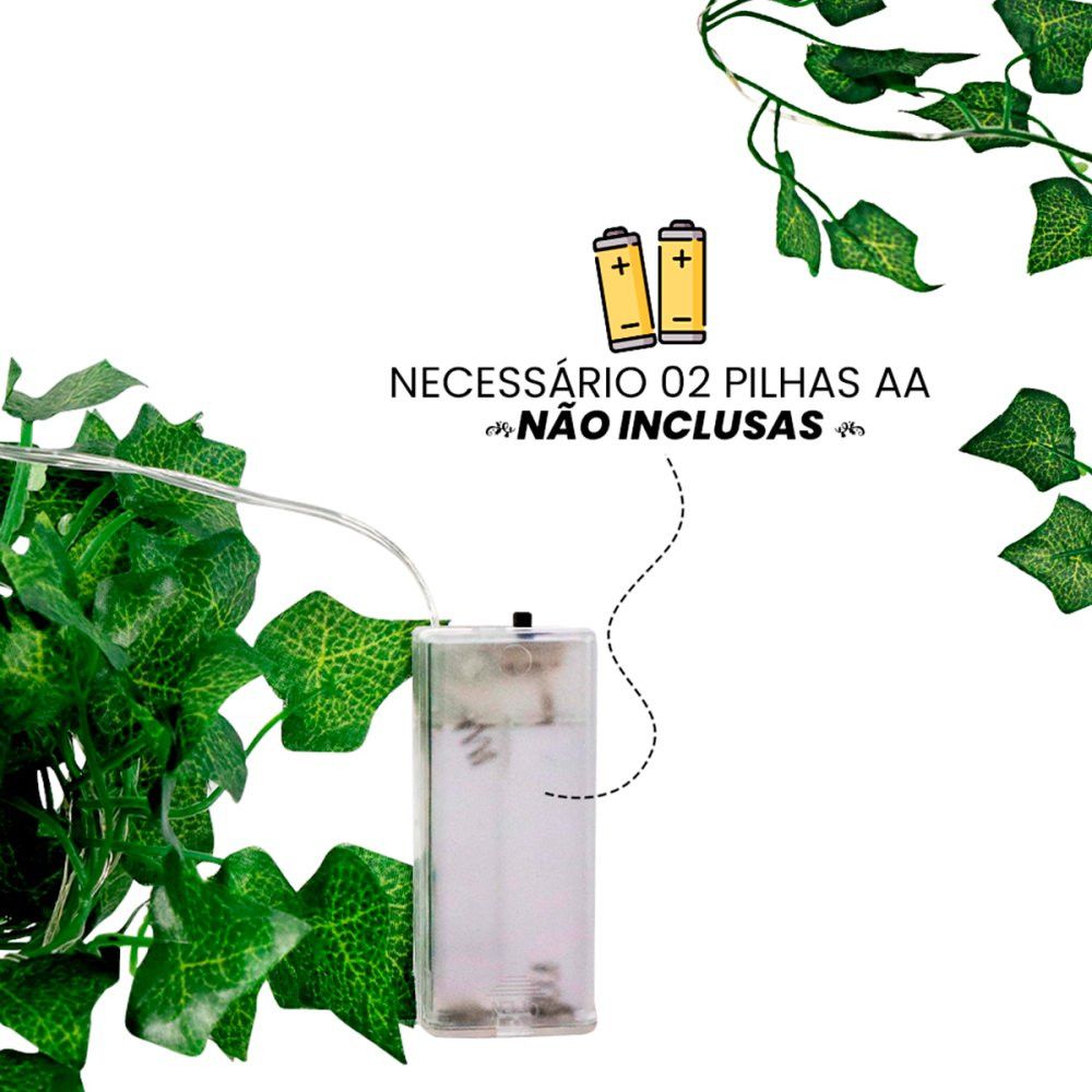 Fio De LED Luzes Hera Folhagem Com Luzinhas Pisca Trepadeira — foto 1