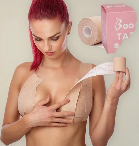 Fita Adesiva Boob Tape Levanta Seios Bege 5 m x 5 cm