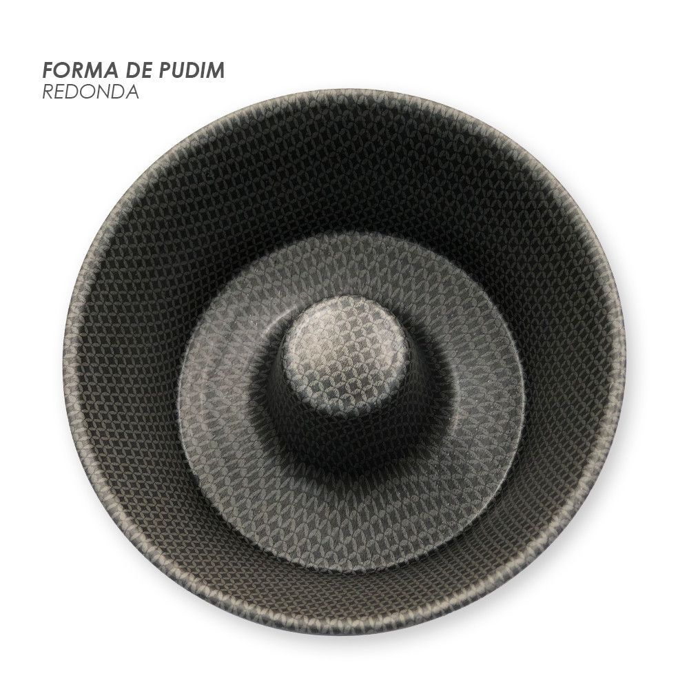 Forma de Pudim Redonda 18cm Cinza — foto 1