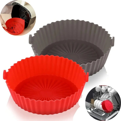Forma de Silicone Antiaderente com Alça para Air Fryer 20 cm