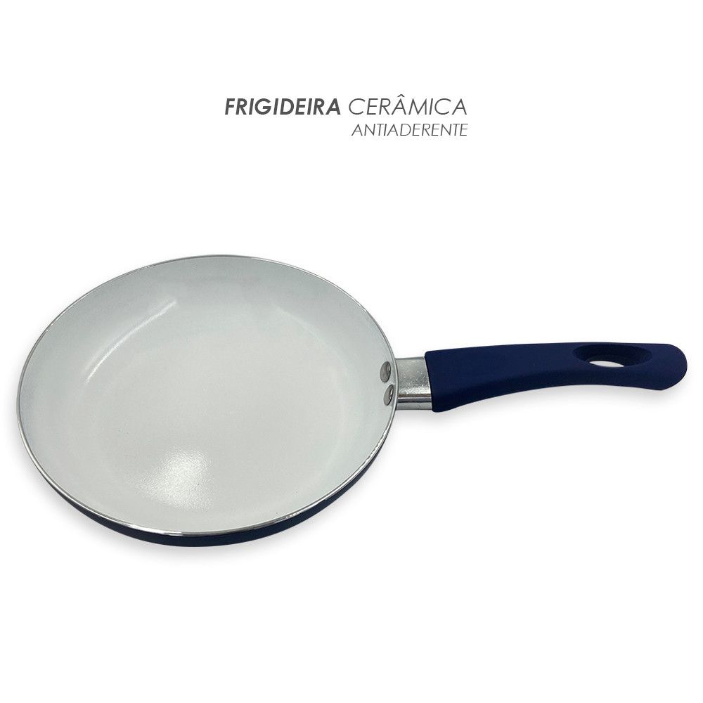 Frigideira Cerâmica Antiaderente 20 cm - Azul — foto 1