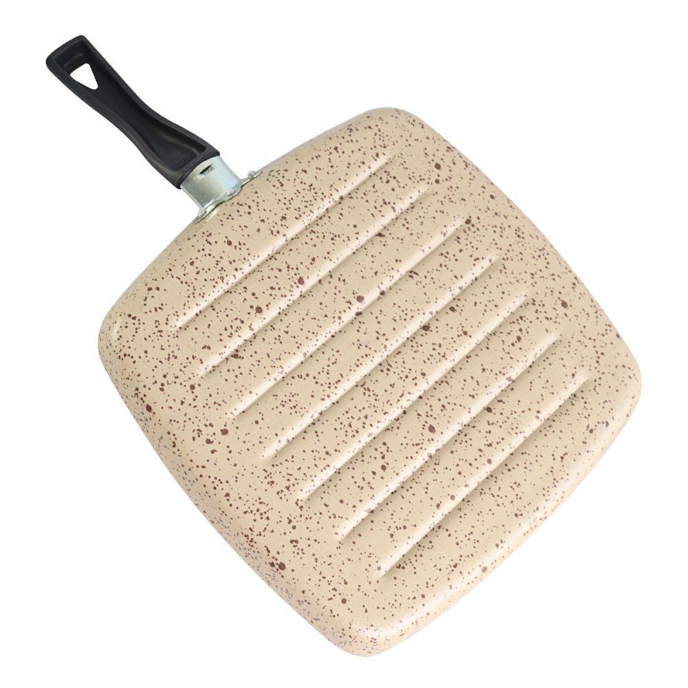 Frigideira Grill Quadrada Alegrete Colore Bege Stone 24cm — foto 1