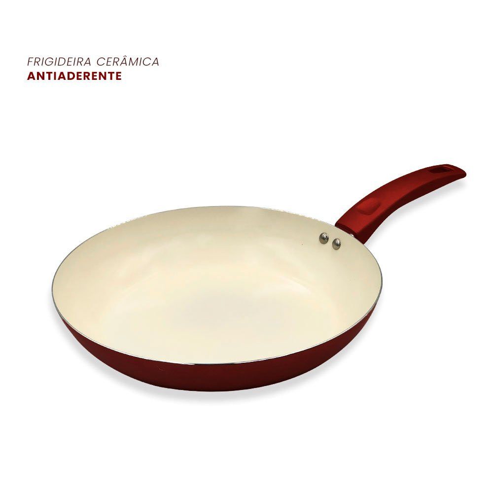 Frigideira Fratelli Cerâmica Vermelha 28cm Antiaderente — foto 1