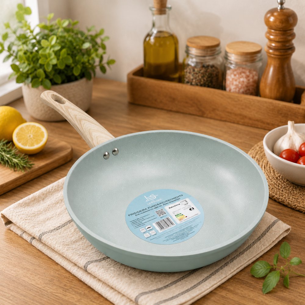 Frigideira Nanoceramico de 24cm- Verde Granito — foto 1