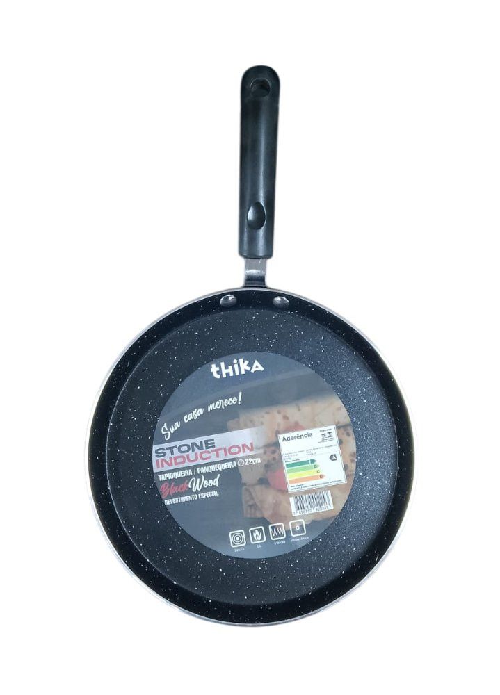 Frigideira Tapioqueira Panquequeira com Indução 22cm - Preta