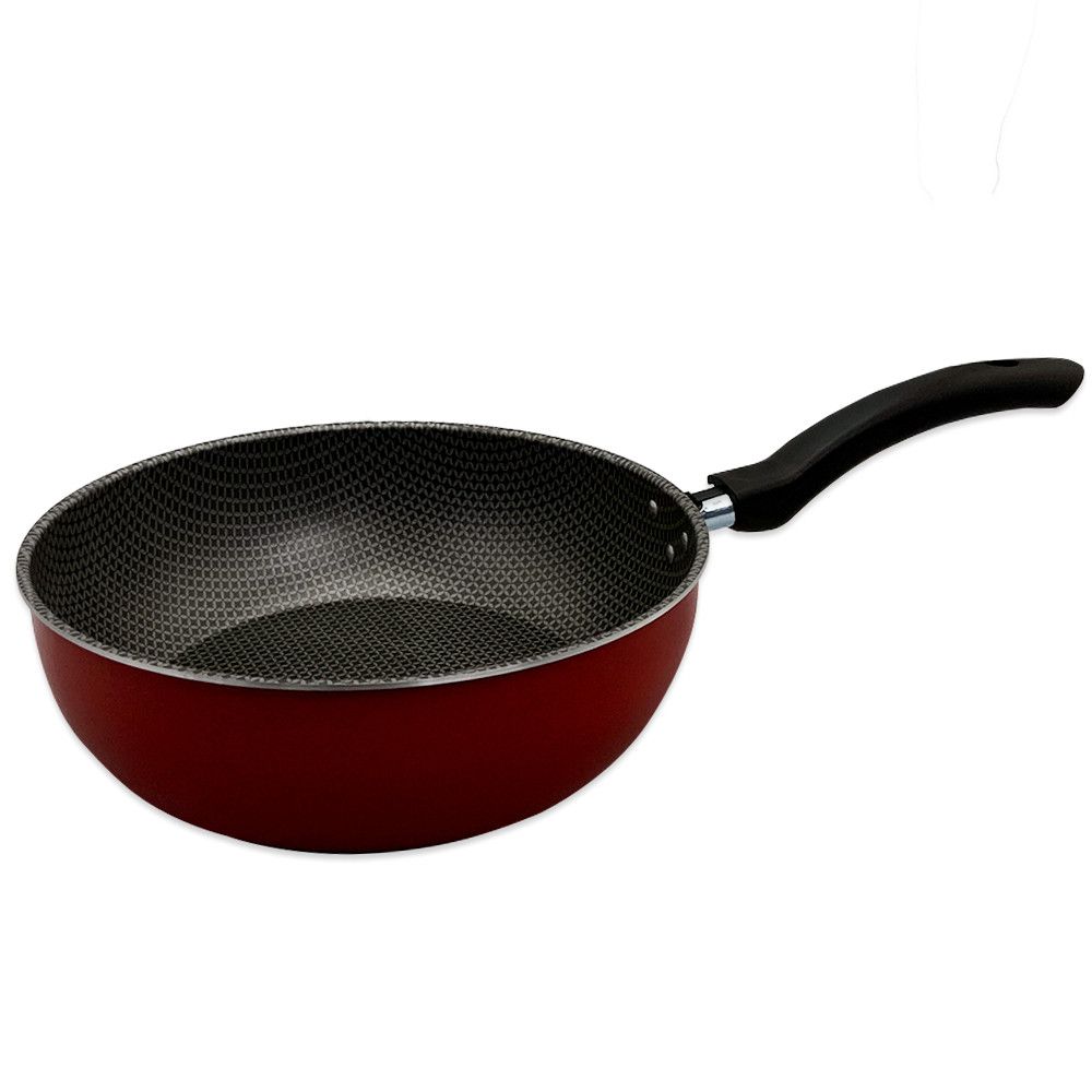 Frigideira Wok Alegrete Vermelha 24cm Antiaderente — foto 1