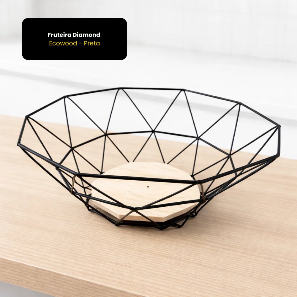 Fruteira Diamond Ecowood - Preta