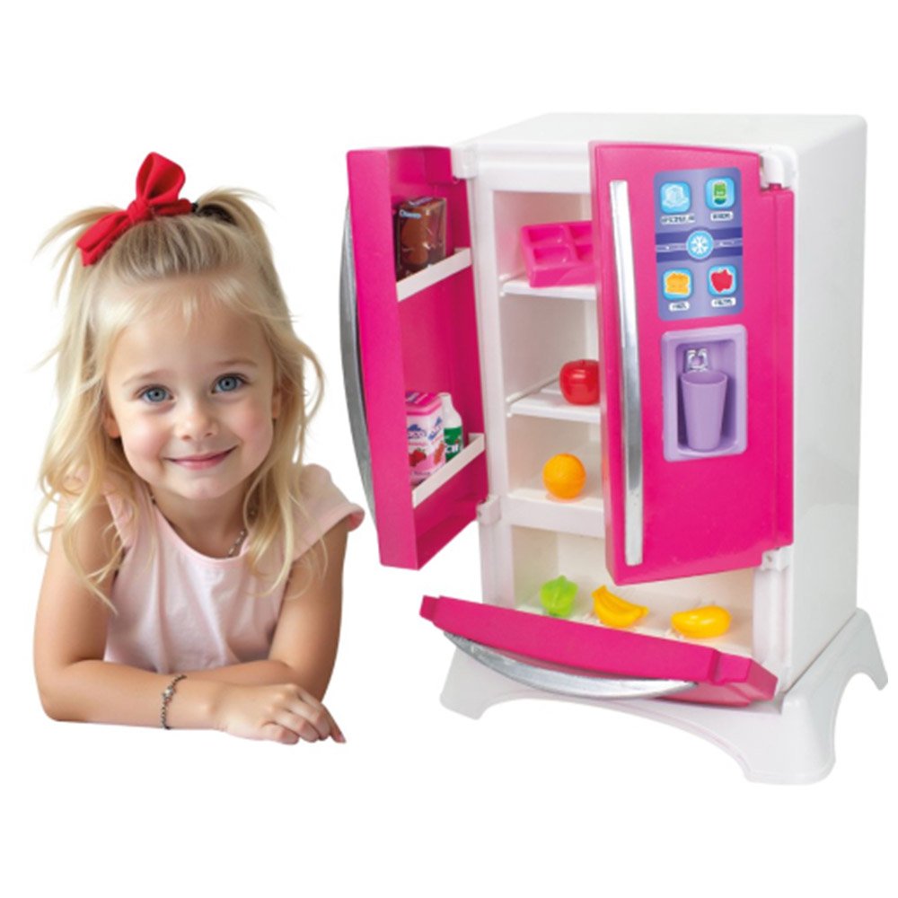 Geladeira 2 Portas Brinquedo - Rosa — foto 1