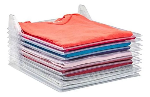 Organizador de Camisetas Plástico Transparente com 10 Divisórias