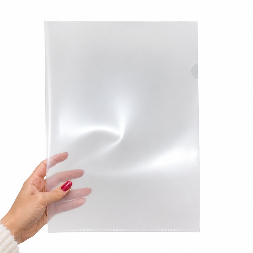 Kit 10 Pastas L Transparentes DelloPlast Ofício para Documentos