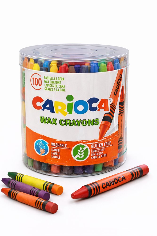 Kit Animativa 100 Lápis de Cera Multicoloridos Laváveis