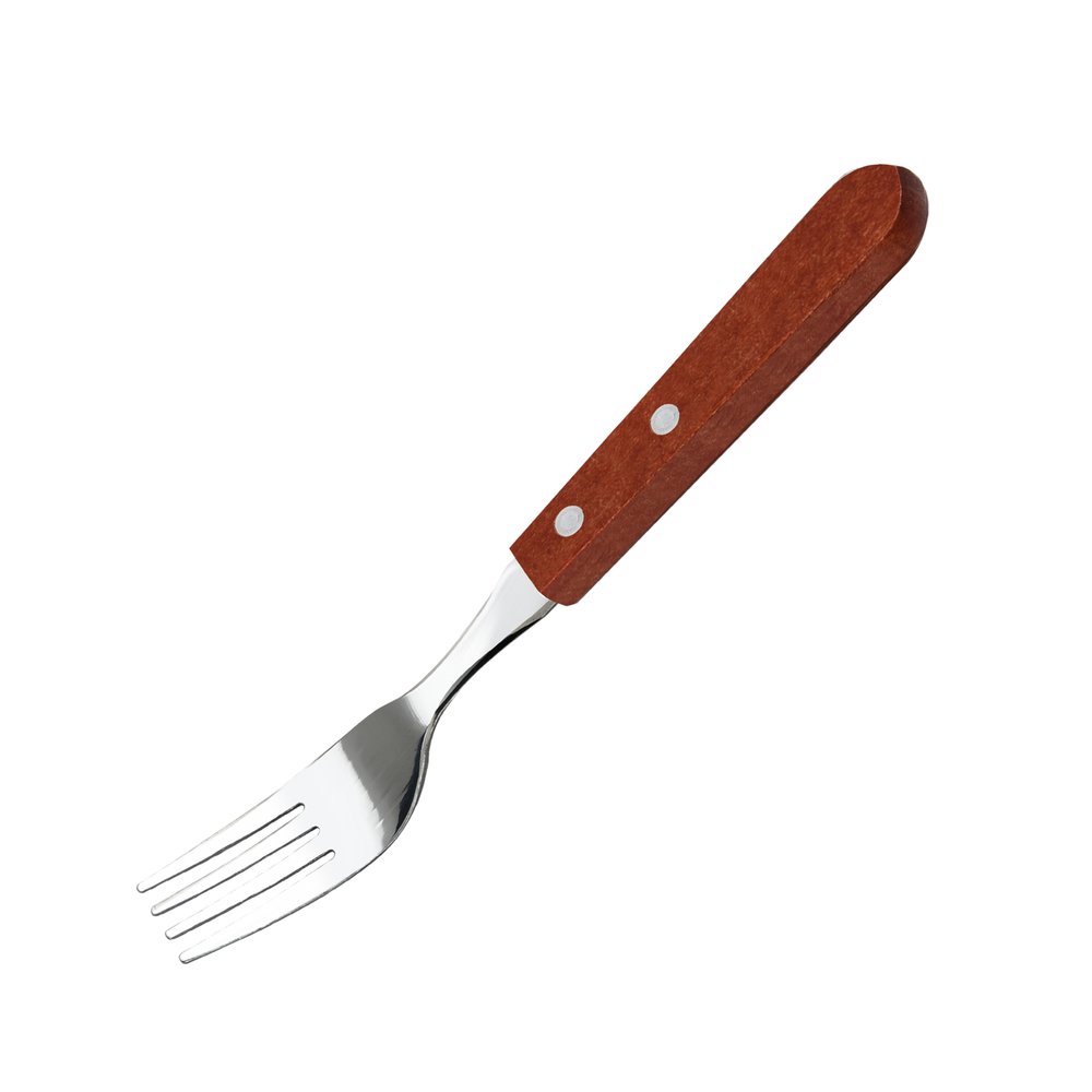 Kit 12 Garfos de Mesa Xpert Inox Cabo de Madeira — foto 1