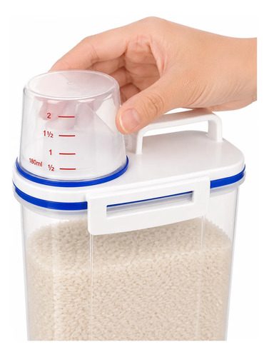 Kit 2 Potes Herméticos 2 L com Copo Medidor e Bico Dosador