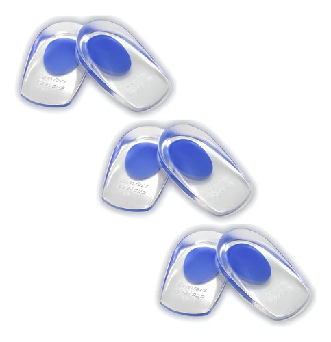 Calcanheira de Gel de Silicone Ortopédica Azul Tamanho G