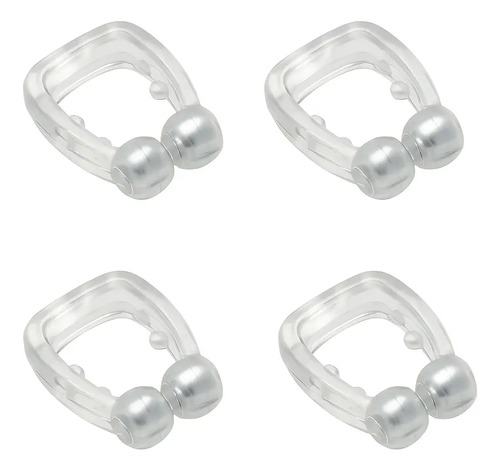 Kit 4 Clipes Nasais Magnéticos de Silicone Anti Ronco