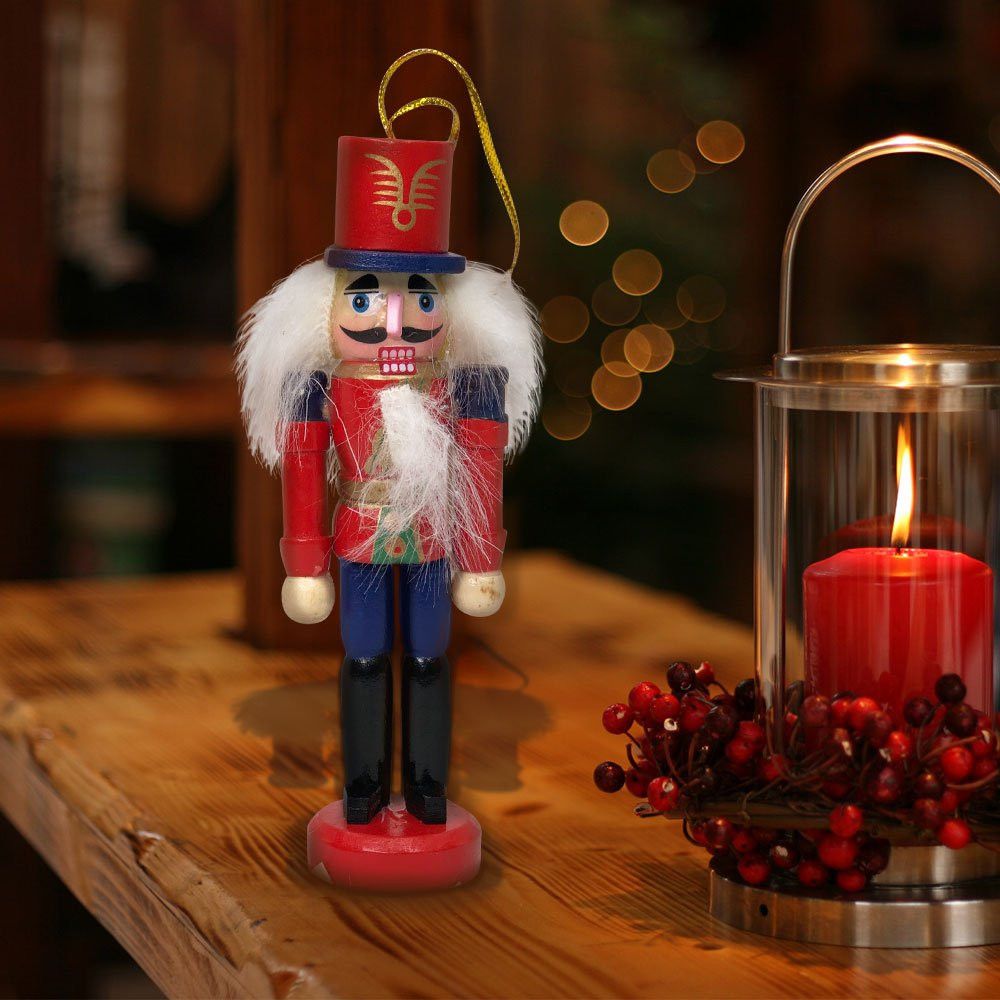 Kit 6 Mini Boneco Quebra-Nozes para Decoração de Natal Pendurar — foto 1