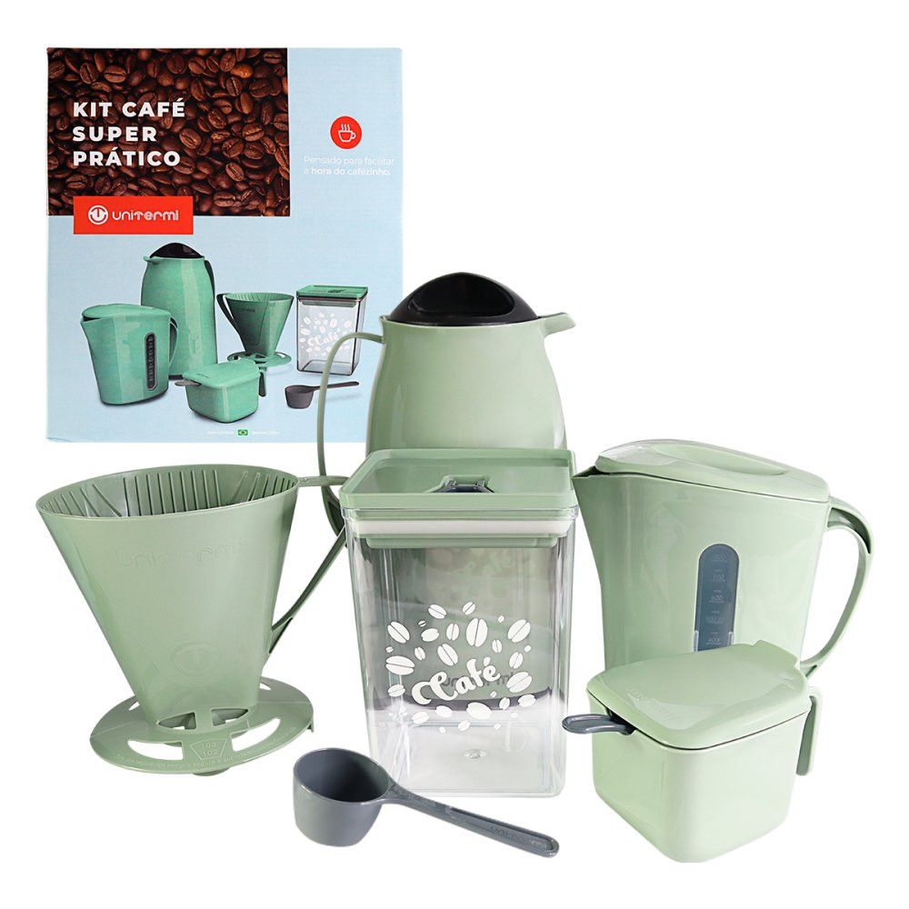 Kit Café Unitermi Super Prático Verde 6 Peças — foto 1