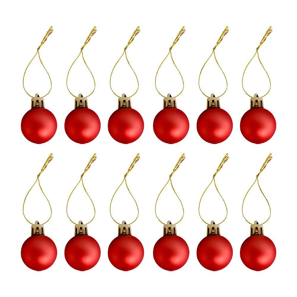 Kit com 44 Peças de Enfeite Natalino com Estrela, Bolinhas, Festão e Cordão de Pérolas - Vermelho — foto 1