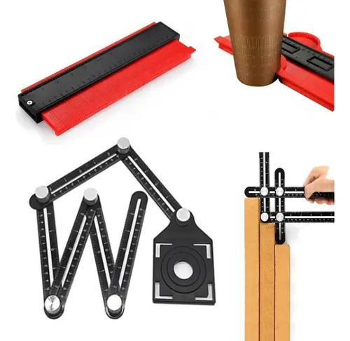 Copiador de Contorno 25 cm com Régua Multi Ângulos para Pisos